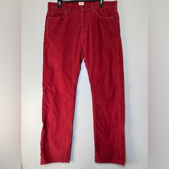 Dockers Men’s Corduroy Rust Orange Colored Straight Fit Pants Slacks 34x32 - Picture 1 of 11